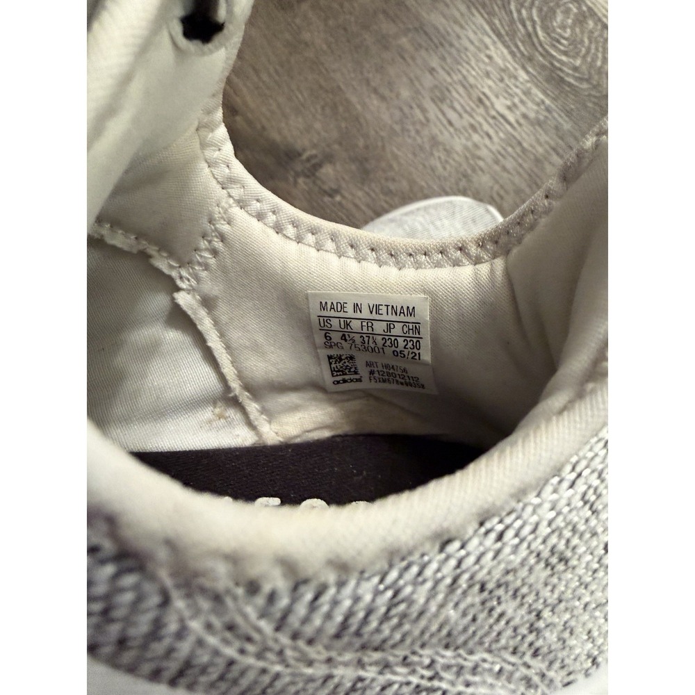 Adidas Cloudfoam Pure Womens Size 6 Gray White Athletic Running Shoes Sneakers - Picture 3 of 5